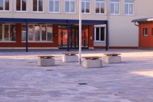 Quadraloc als Sitzblock
