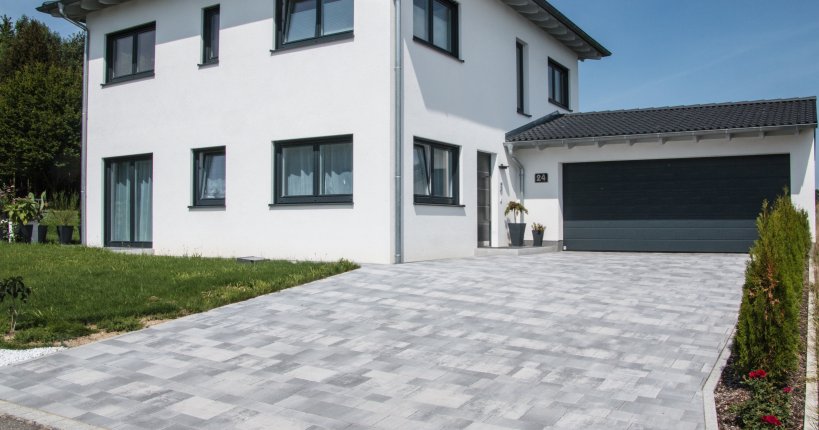 Via Casa Gro kantig grau-schwarz-meliert