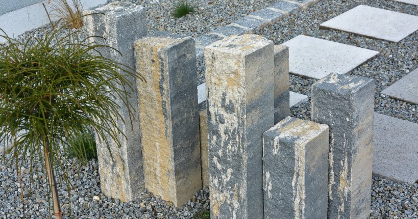 Montelith Felsstruktur Palisade terra-grau-beige