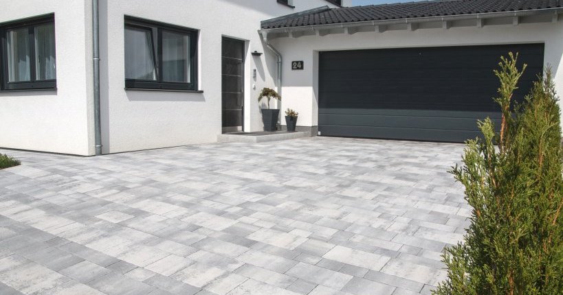 Via Casa gro, kantig grau-schwarz-meliert
